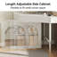 Meuble-lavabo blanc peu encombrant avec miroir rotatif à 360 °, 3 lumières à DEL de couleur et amplement de solutions de rangement rotatives et pliantes modernes pour maquillage, éclairage, grande armoire latérale pour les produits de beauté