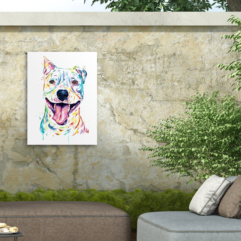 Lisa Whitehouse Pitbull - Toile plein air de sourires, H 35 po x l 47 po