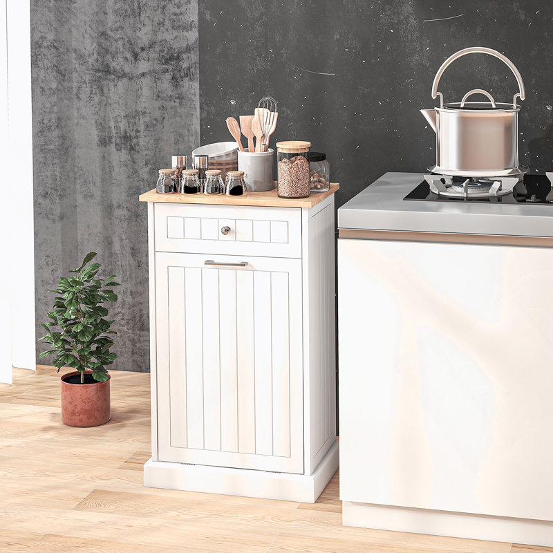 Poubelle de cuisine inclinable (blanc)