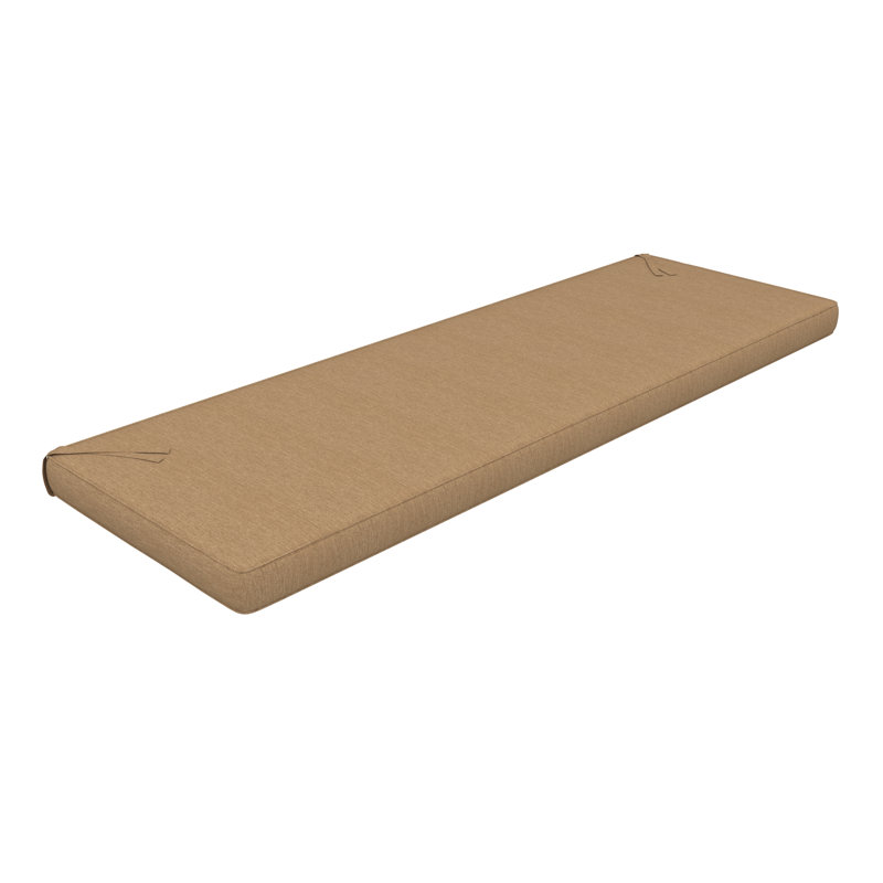 Sunbrella® Indoor/Outdoor Bench Seat Cushion, 3" Thick, 56" W x 19" D, Sunbrella® Canvas Heather Beige