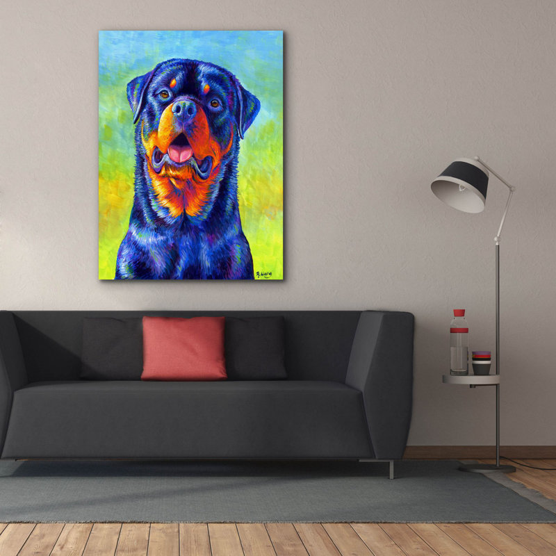 Sur toile, H 54 po x l 40 po x P 1,5 po