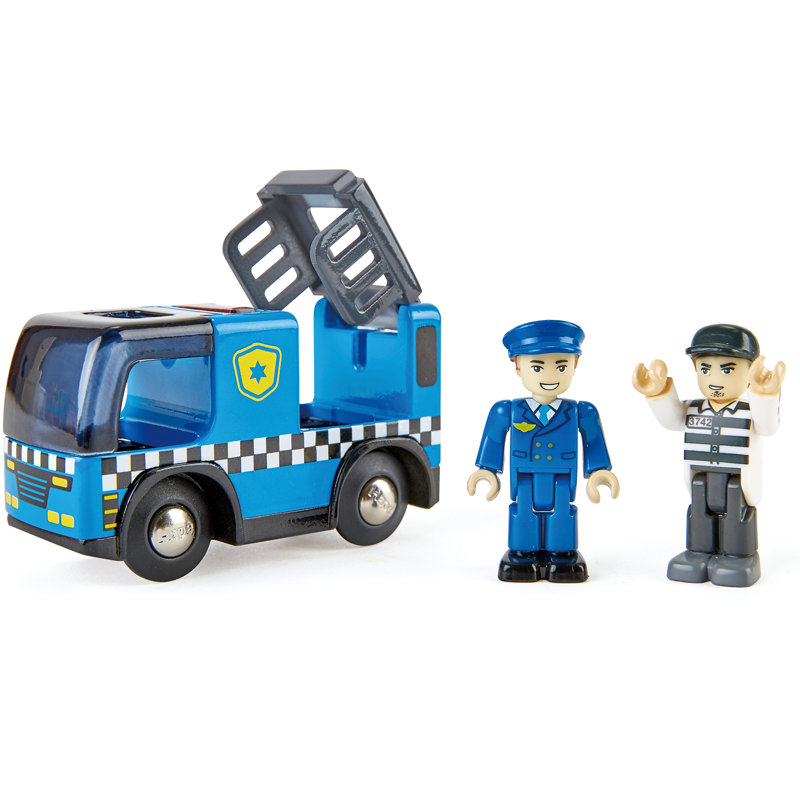 Hape: Voiture de police avec sirène - voiture de flic bleu