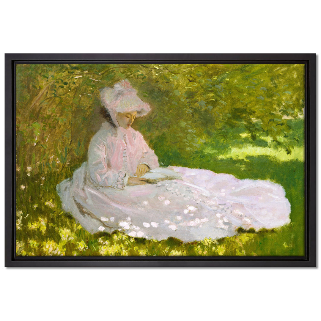 Gerahmtes Leinwandbild Springtime von Claude Monet