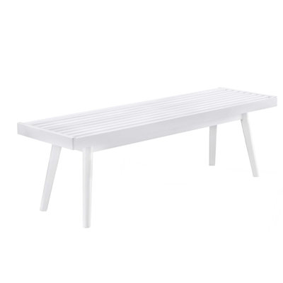 Larwich Solid Wood Slatted Bench
