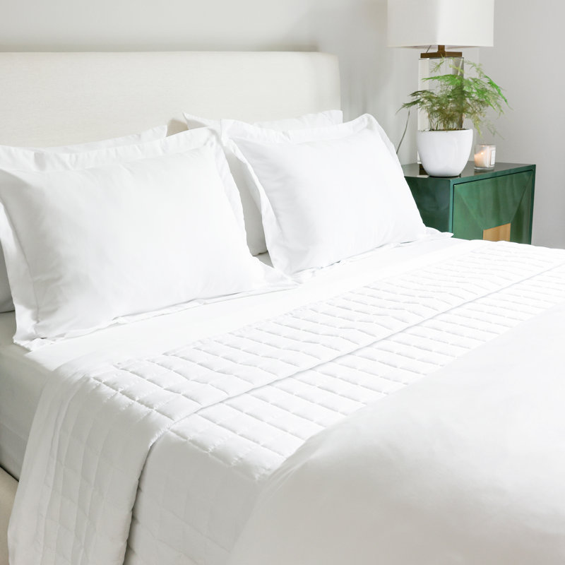 Couverture matelassée Lux California, Blanc, Grand lit