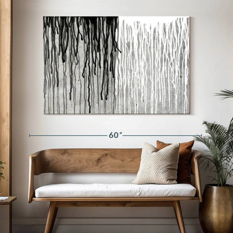 Avery BW Paint Drip, 34" H x 51" W