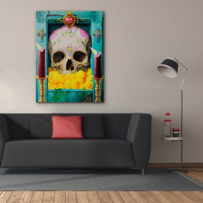 " Calavera " by Robert Valadez, 54" H x 40" W x 1.5'' D