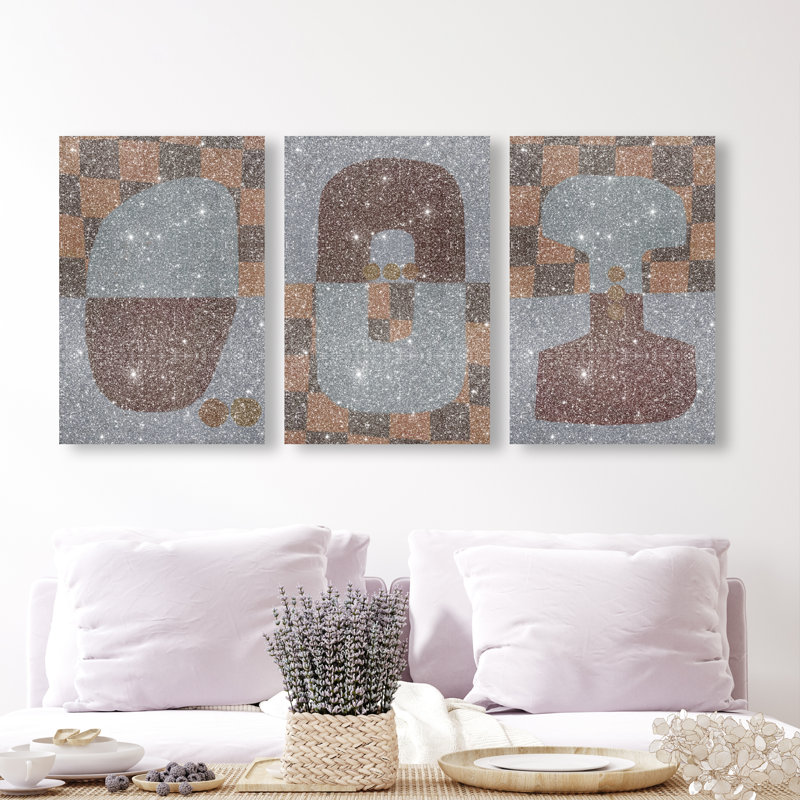 Checkered Dominos Set Set by Oliver Gal, 24" H x 16" W, Gallery Wrapped