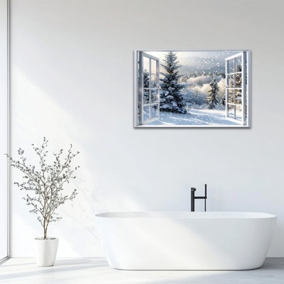 Large Winter Wonderland Wall Art - Superbe scène de neige hivernale, art mural pour décoration de salon