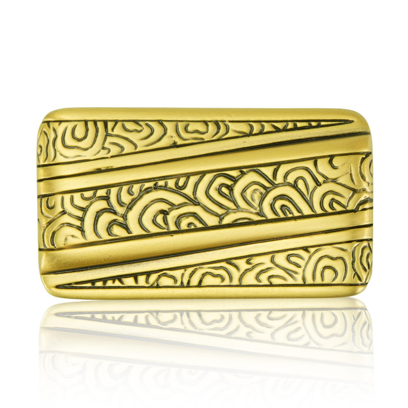 CHESTER RECTANGLE KNOB; MUSEUM GOLD FINISH