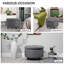 Repose-pieds rond avec repose-pieds en tissu