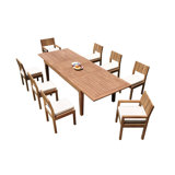 Meacham Outdoor 9 - Piece Teak Dining Set