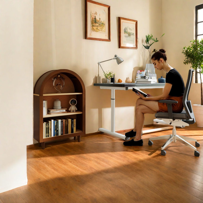 Bibliothèques compactes avec rangement, bois MDF moderne noyer pour la maison