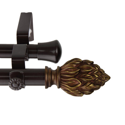 Leatherhead Resin Adjustable Double Curtain Rod