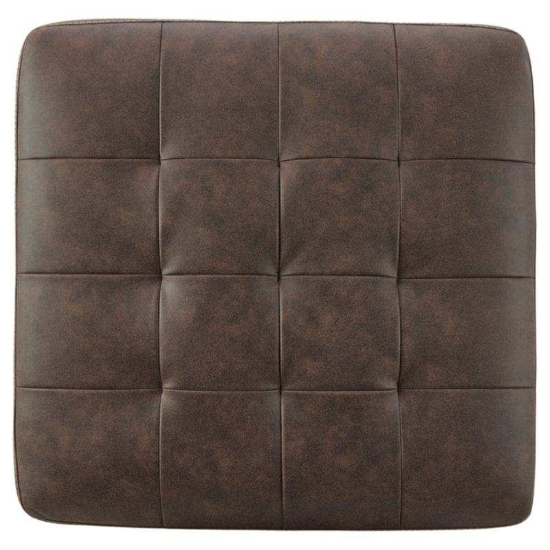 Maderla Walnut Tufted Oversized Accent Ottoman