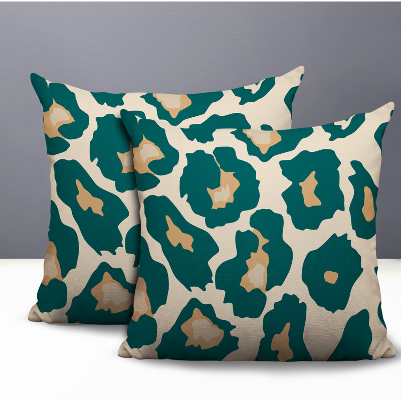 Oreiller réversible intérieur / extérieur Gelle, 18 x 18, Teal