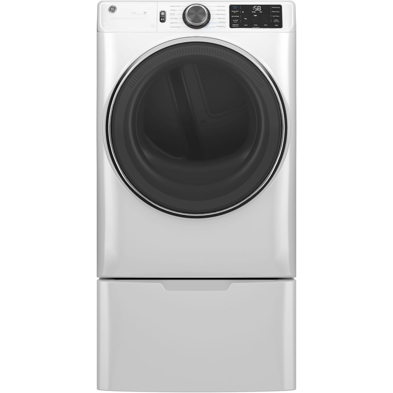 GE Appliances 5.0 cu. ft. ENERGY STAR Smart Front Load Steam Washer with Sanitize + Allergen, SmartDispense and UltraFresh Vent System with OdorBlock + 7.8 cu. ft. ENERGY STAR Smart Electric Dryer with Steam and Sanitize Cycle