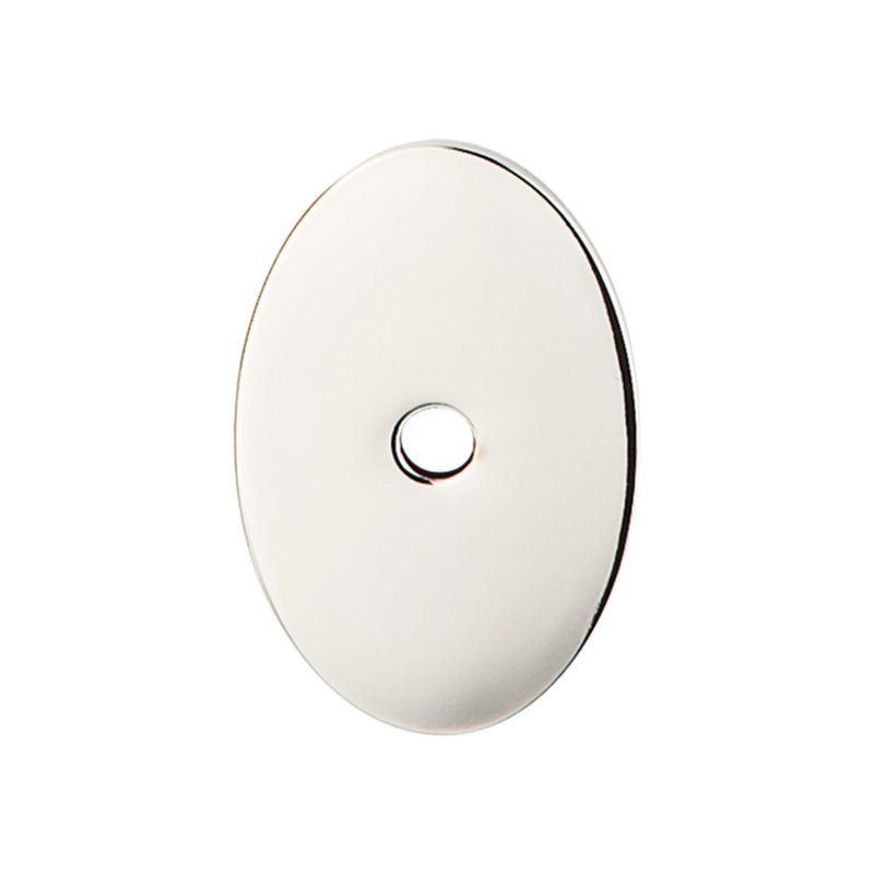 Oval  Backplate, 1.5" H x 1" W x 0.625" D, Polished Nickel