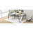  L-Shaped Twin Loft Bed Frame with Built-In Slide and Ladder, Elevated Platform Sleeping Solution, Gray-402988417