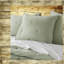 Ensemble de literie en gaze de coton pour très grand lit 3 pièces, sauge avec motif brodé