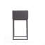 Tabouret de bar en métal gris Ambassy