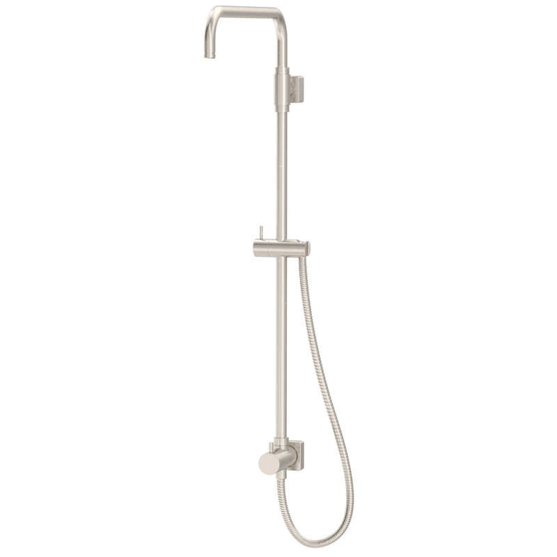 Colonne de douche exposée avec inverseur Duro, Nickel satiné