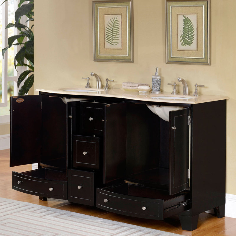 Kyng 60'' Double Bathroom Vanity with Stone Top