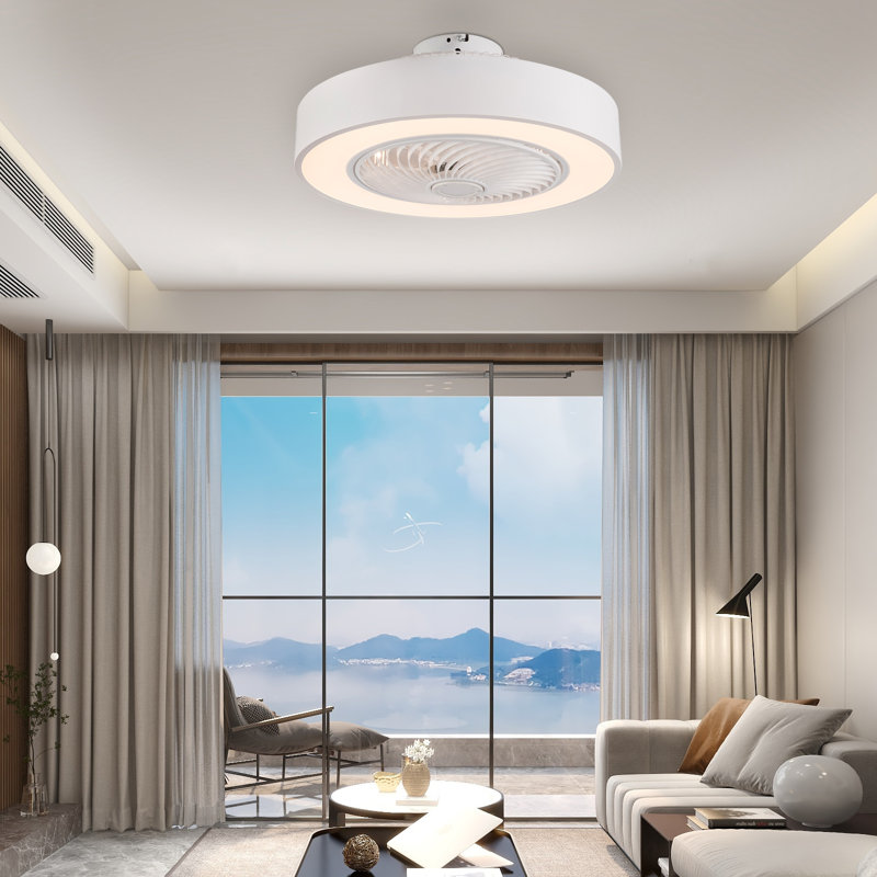 Ventilateur de plafond avec lumières DEL Rumelange
