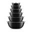 Brightware Stainless Steel Mixing Bowl  - Black - Set of 6-73674346