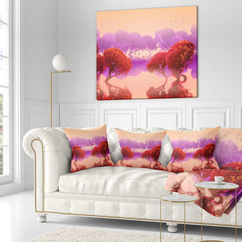 Coussin Schafer et jardins japonais, 16 po x 16 po, Coussin décoratif