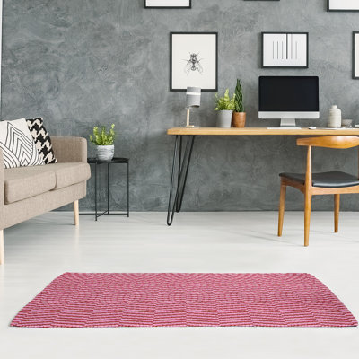 Tapis rose/rouge fait main