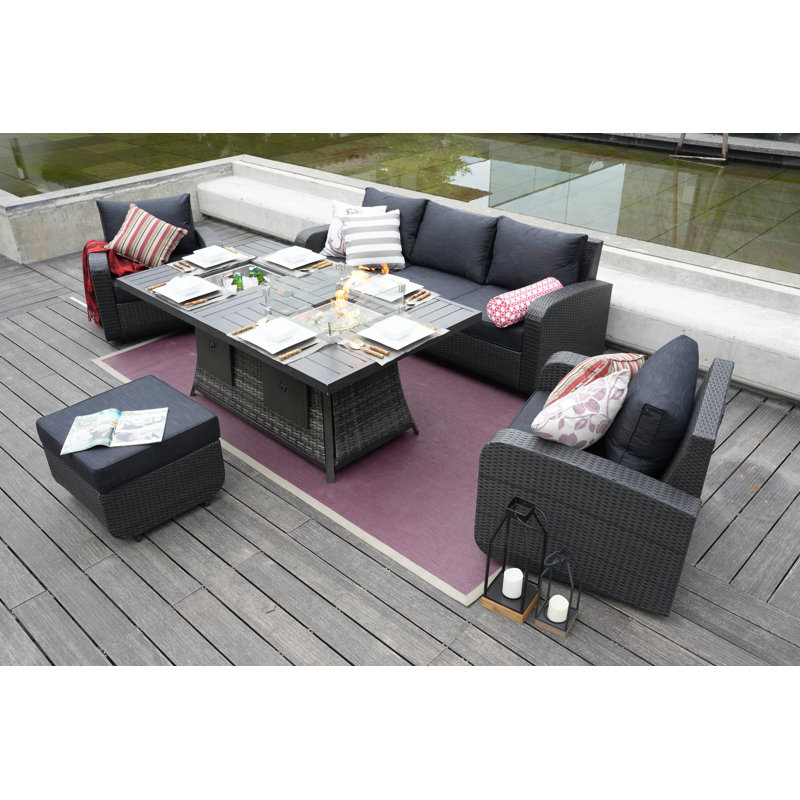 Aliaksey 5-Person Outdoor Seating Group with Cushions