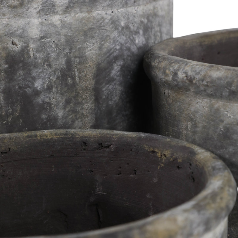 Pots à fleurs contemporains d'extérieur ou d'intérieur en terre cuite pour le salon ou le patio - pot de fleurs rustique décor à la maison - ensemble de 3, 9, 7, 6