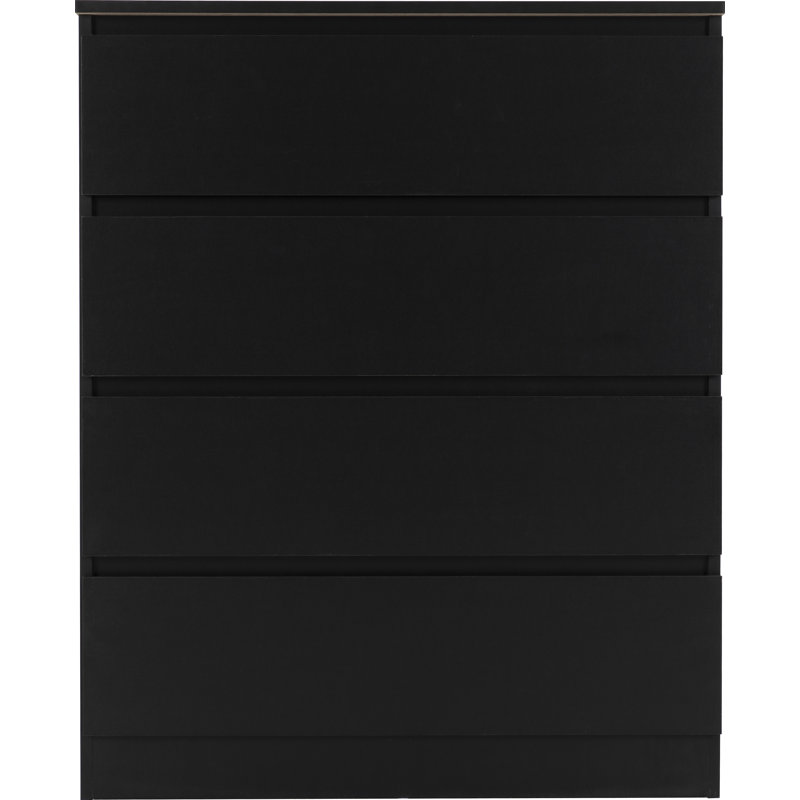 Braunstein 4 Drawer Chest Of Drawers, Black