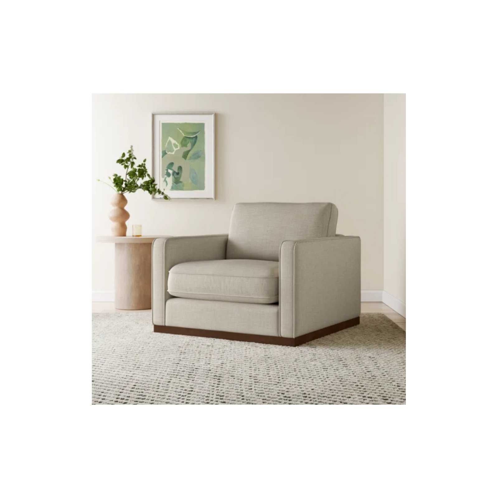 Bobbi 2 Piece Upholstered Living Room Set, Effie Flax Performance Linen