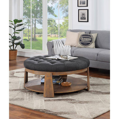 Repose-pieds en métal brossé au ton naturel / gris foncé 1pc
