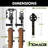Black Rustic Spoke Wheel Design Double Bypass Track Two Door Hardware Kit (Door Not Included)-46540987