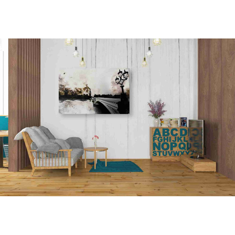 «The Thames» par Jonathan Lam, art mural sur toile, H 26 po x l 40 po x P 1,25 po