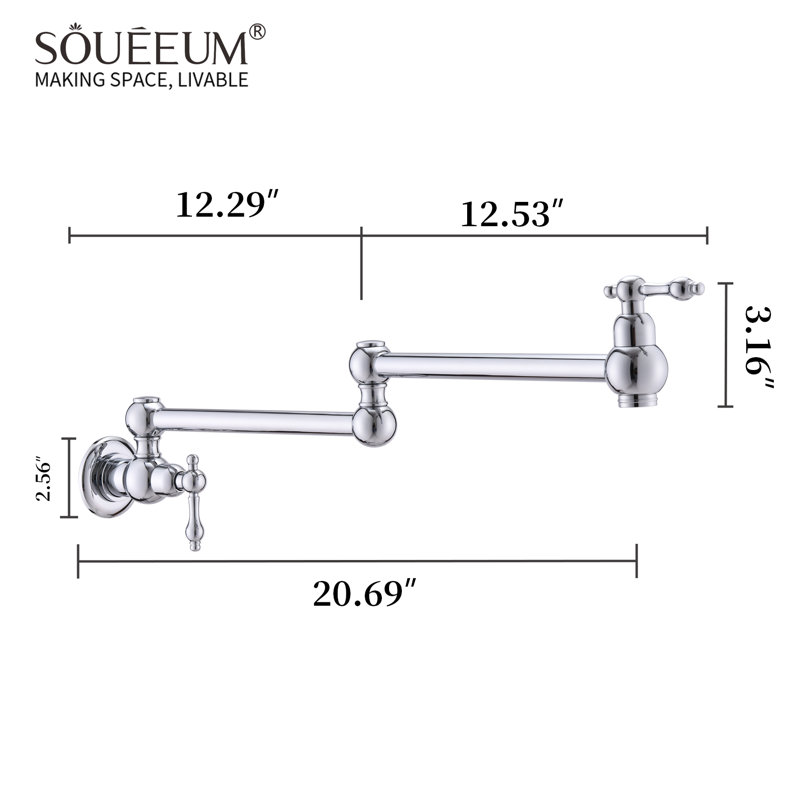 SOUEEUM Kitchen Faucet, Chrome
