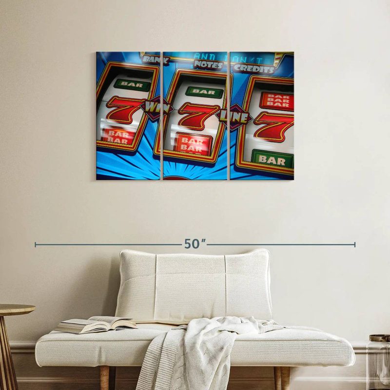 Winning Slot Machine, 24" H x 38" W