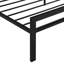 Lit simple, structure de lit en métal, noir, conception solide et stable, environnement de détente tranquille, étapes d'assemblage faciles, pas de sommier tapissier, structure d'une capacité de 300 lb, sommeil,