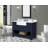 Farmington 48" Single Vanity With Premium Carrara Natural Marble Top, Navy Blue, Pre Assembled-1594445894-1594445895