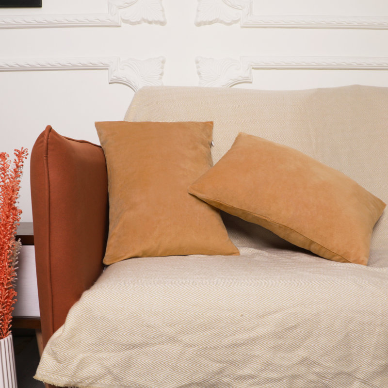 Housse de coussin en velours, Taie d'oreiller taille très grand, Chameau