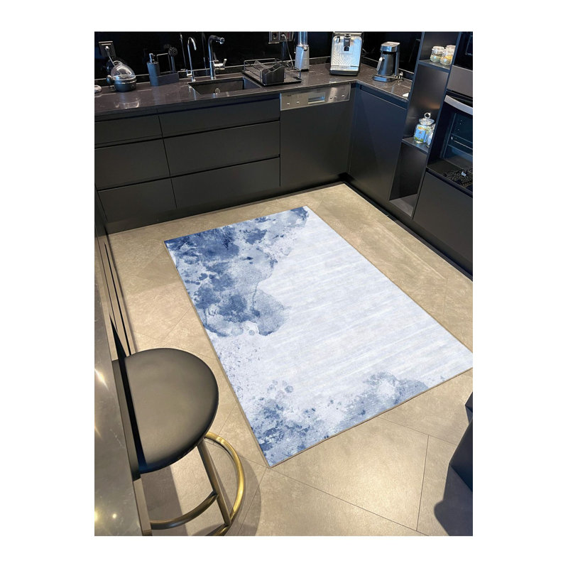 Soft Patterned Woven Base Washable Rug, Rectangle 2'4" x 3'11" Rug Pad Included