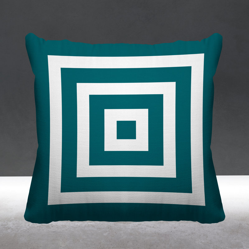 Coussin décoratif intérieur / extérieur Luella, Vert, L 19 po x H 19 po
