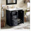 Ensemble de meuble-lavabo 30 po avec lavabo en céramique, armoire de rangement en bois massif, ensemble de meuble-lavabo autoportant avec 3 tiroirs et portes à fermeture douce-13311253