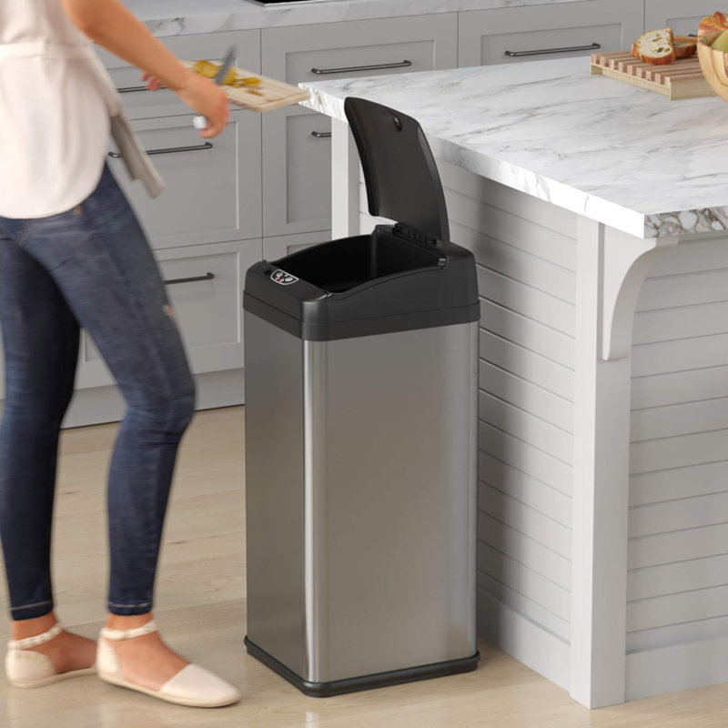 Deodorizer Automatic Touchless Stainless Steel 13 Gallon Motion Sensor Trash Can