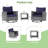 Erol Patio Outdoor Furniture Set Brown Rattan Seating Armchairs Set Swiveling Rockers for Outdoor Occasions of Lawn, Poolside-319848281-319848287