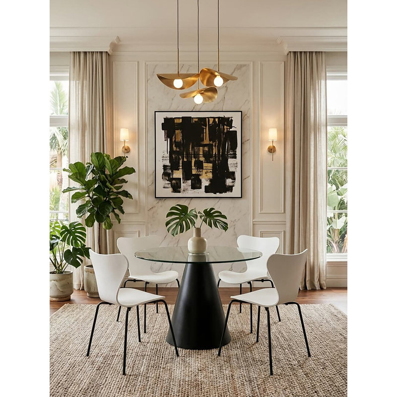 Side Chair, White/Black