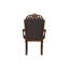 Maximus Arm Chair with Tufted Polyurethane Upholstered Back in Brown